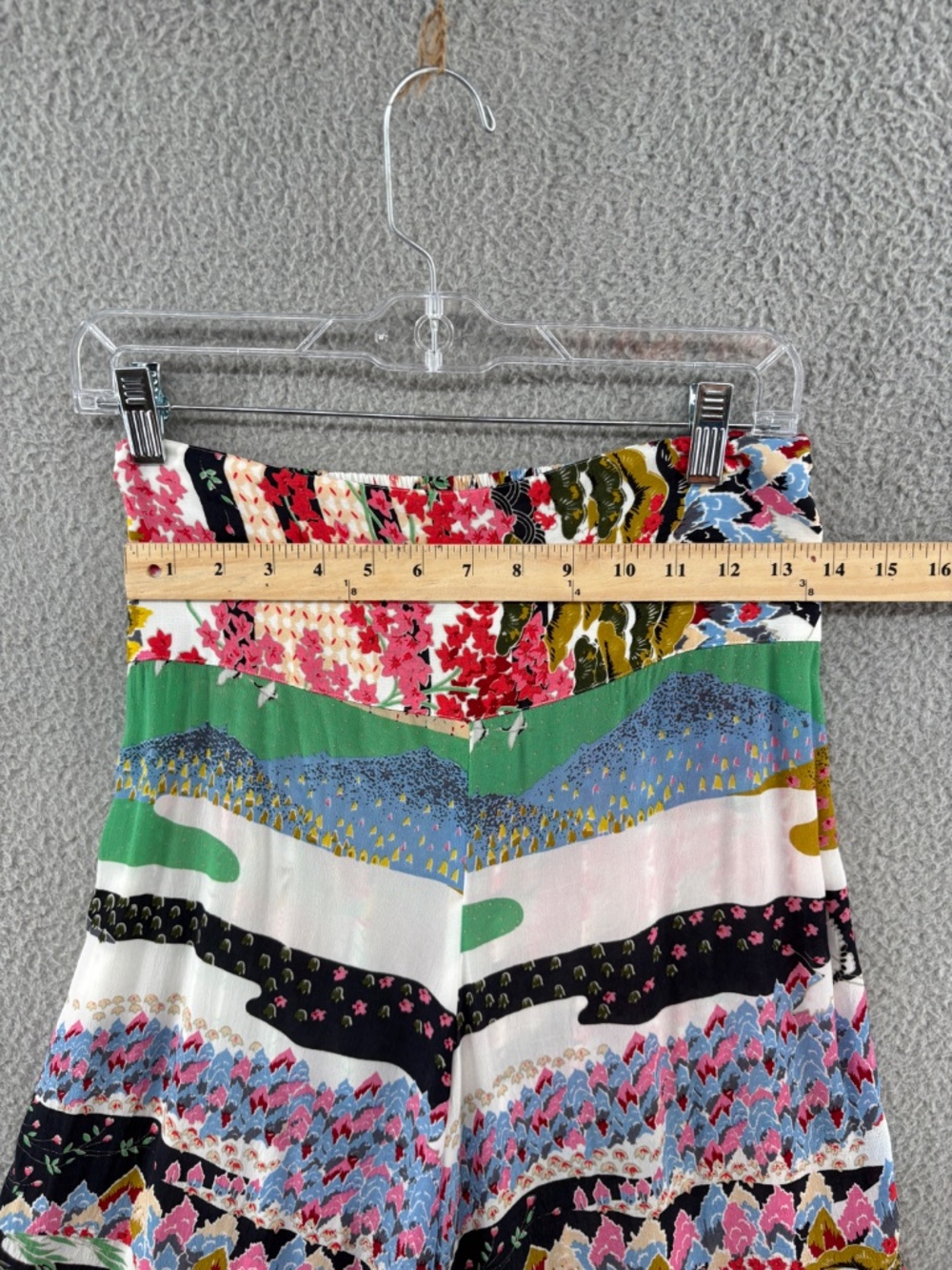 One Hundred Stars Kimono Palazzo Pants 2 Piece Set Boho Floral S/M Art to Wear - Picture 10 of 16